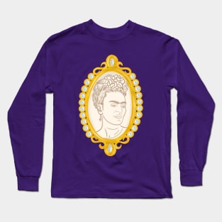 Frida Kahlo Cameo Pin Long Sleeve T-Shirt